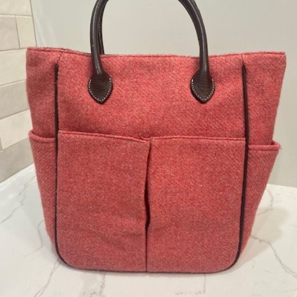 Garnet Hill Wool & Leather Bag